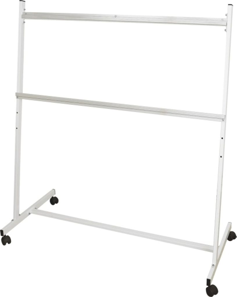 Tafelständer für Kartentafel BxH 1340xH1500xT670mm weiß fahrbar