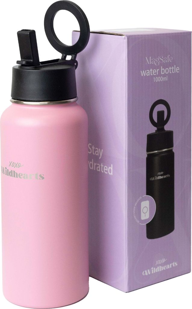 Water Bottle with MagSafe Ring - 1000ml - 32oz (Pink)