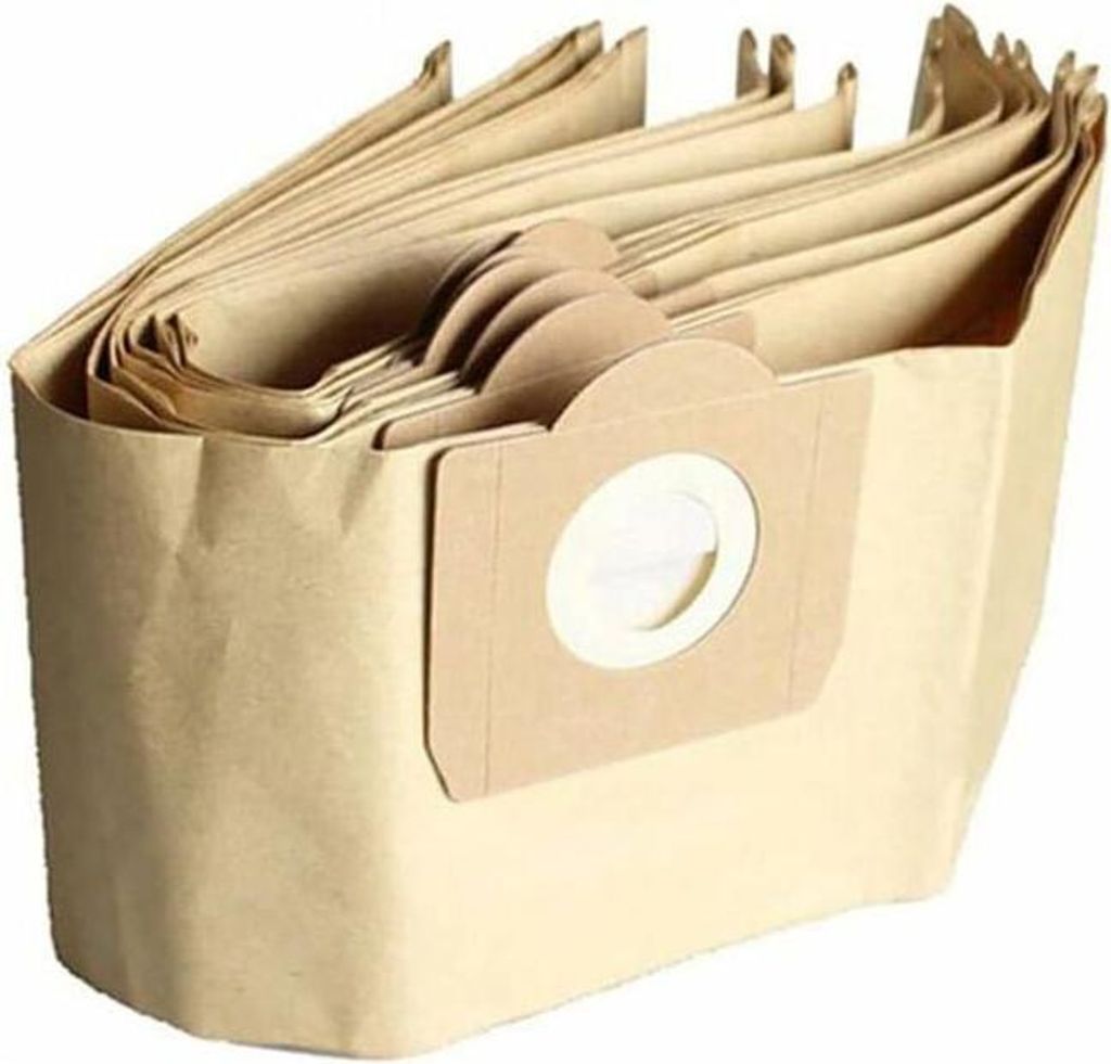 A stack of brown paper vacuum cleaner bags.