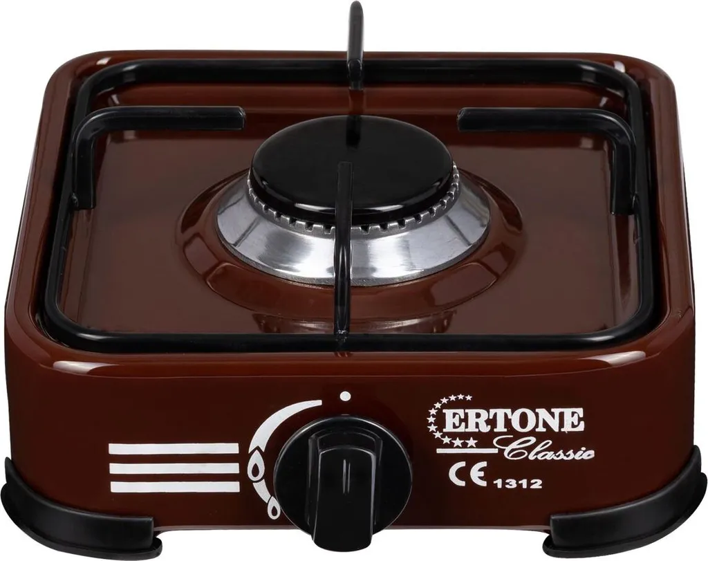 Réchaud gaz émaillé 1 brûleur Ertone MN206M brun - Allumage automatique