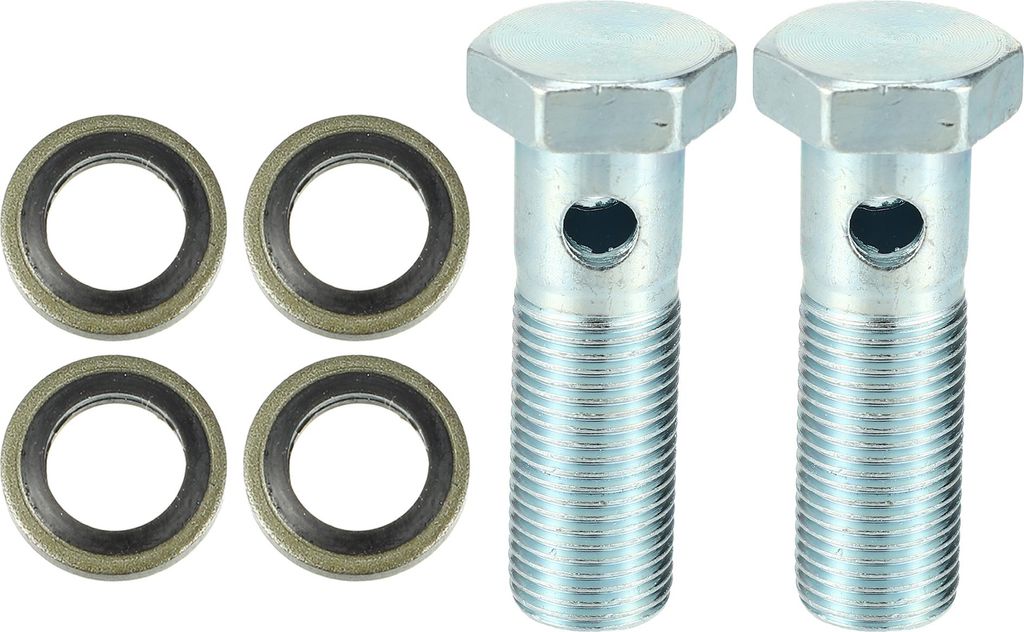 2er Set Universal Auto Banjo-Bolzen Bremsadapter M16 x 1.5