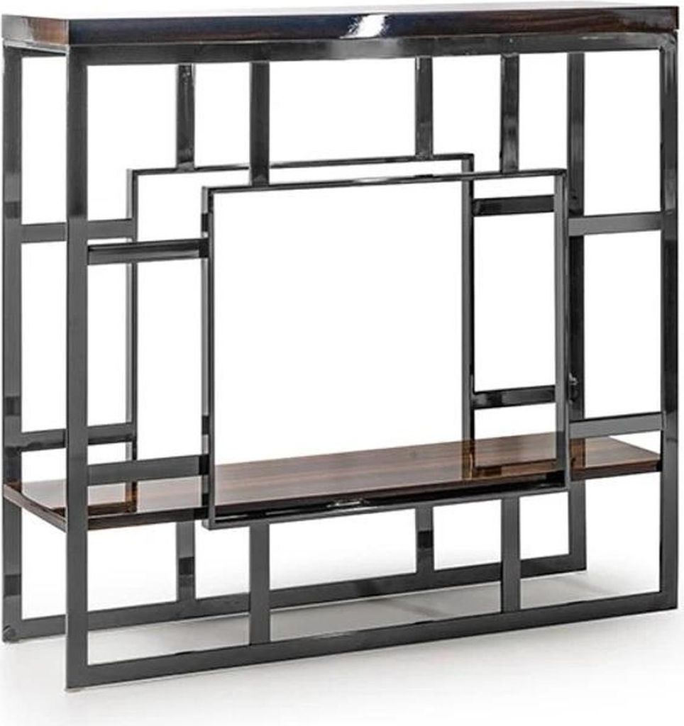 Konsolentisch Holz Tisch Edelstahl Konsole Luxus Wohnzimmer Design