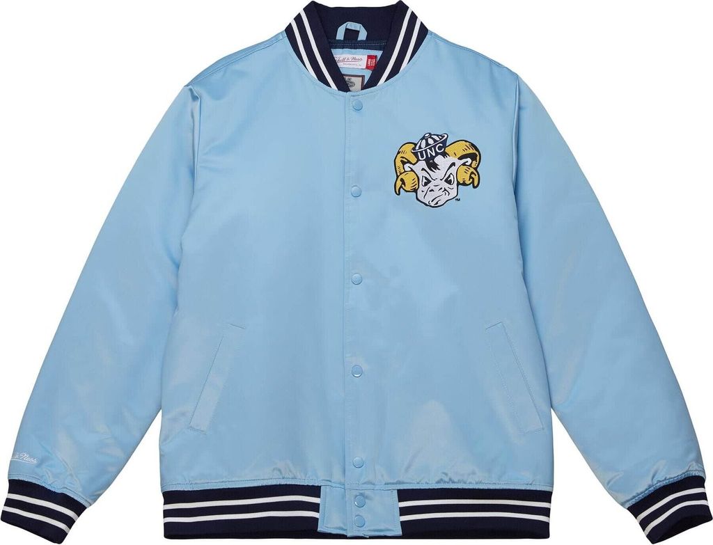 Jacken Mitchell & Ness Ncaa Heavyweight Satin Jacket University Of North Carolina OJBF3413UNCYYPPPLTBL