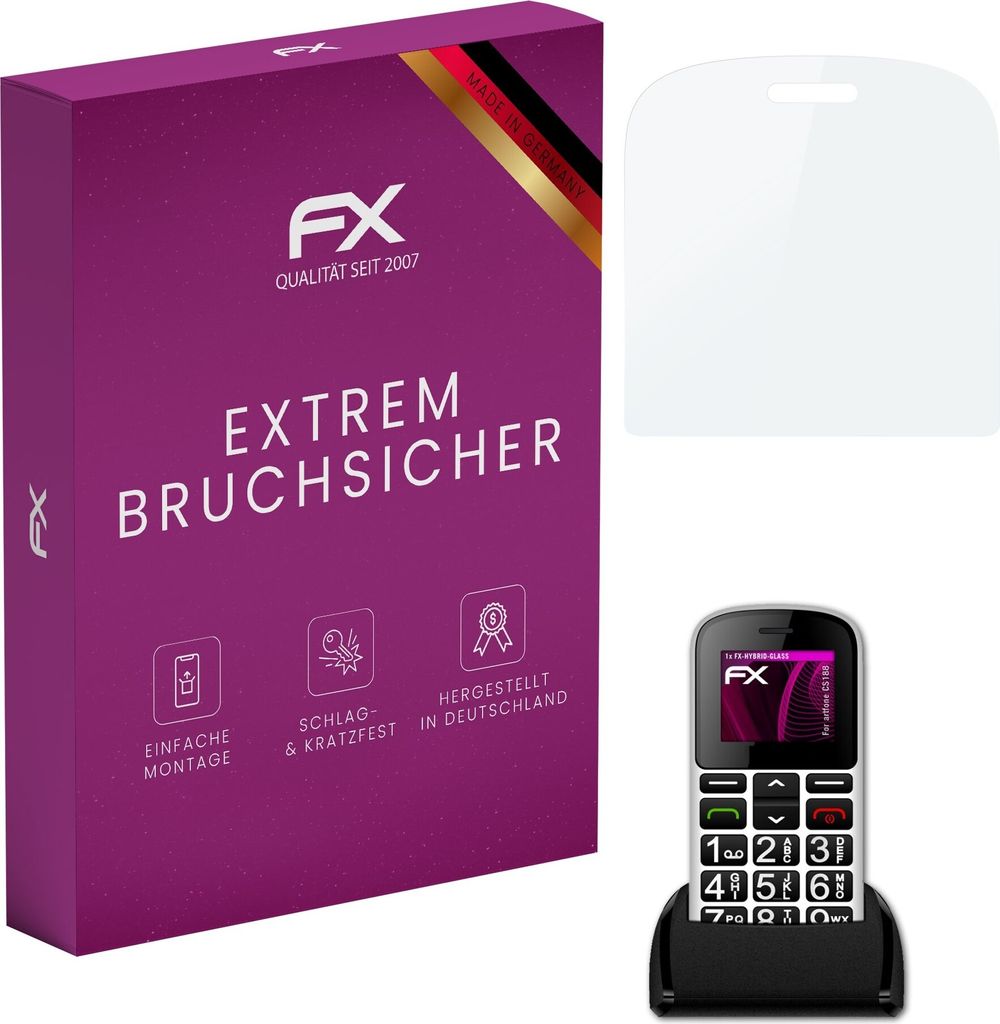 atFoliX FX-Hybrid-Glass Displayfolie kompatibel mit artfone CS188 Glasfolie
