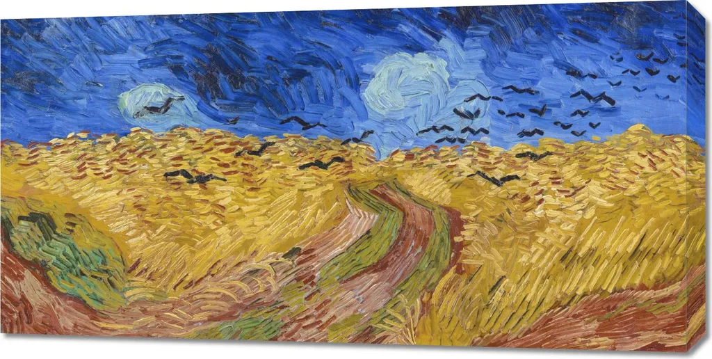 Décoration Murale Tableau Van Gogh Champ de blé aux corbeaux 100x50 cm