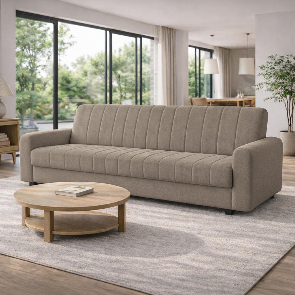 Sofa PIXI, Wohnzimmer, modernes Schlafsofa Couch 3-Sitzer Produktbild 