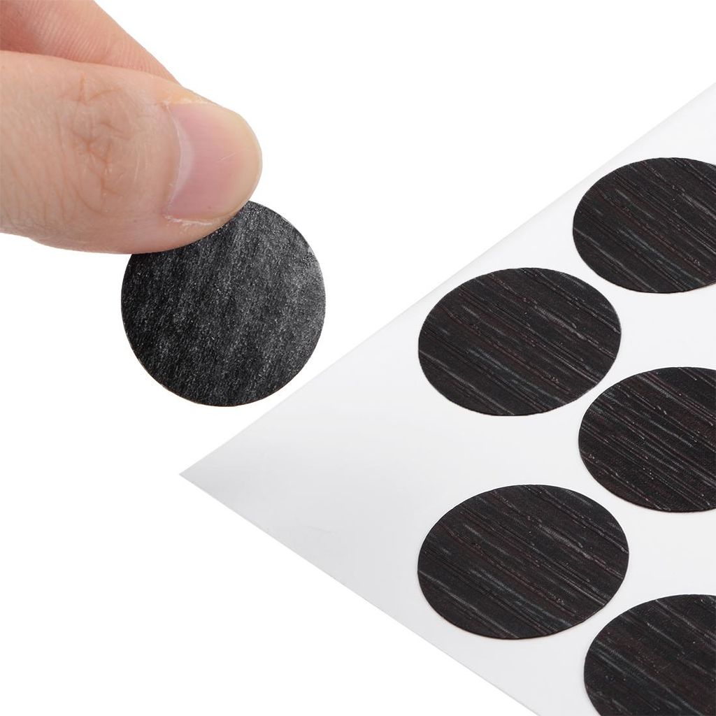 1 Blatt (54St) Schraubenloch Aufkleber Selbstklebend fš¹r M?bel PC-107 21mm Dmr Schwarz