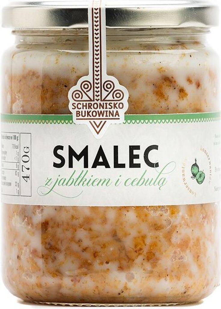 Smalec z jabłkiem i cebulką 470g - Schronisko Bukowina Zdjęcie produktu 