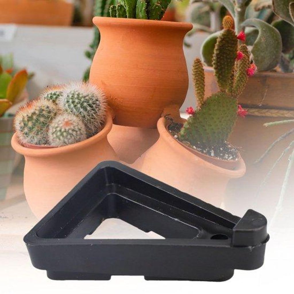 Schwarze Blumenpflanzkübel - Set von 48 - Widerstandsfähiges PP-Material - 6,7 x 5,6 x 2 cm