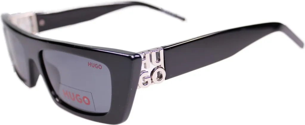Monture solaire Hugo Boss HG 1256/S verres gris noir brillant 52mm