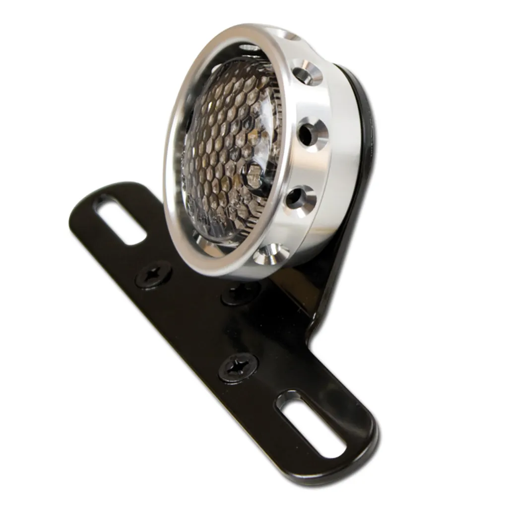 Feu arrière LED CNC avec support teinté noir pour moto custom look - 2