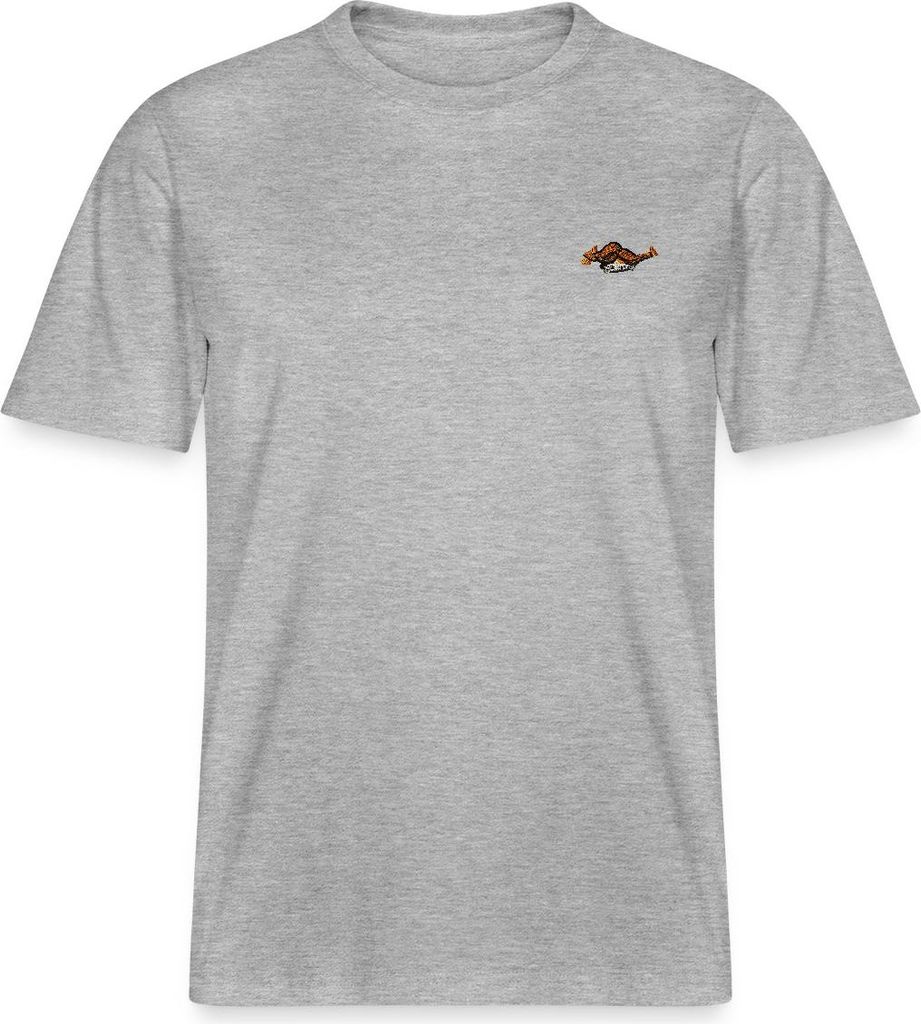 Spreadshirt Pippi Langstrumpf Auf Der Lauer Stick Relaxed Fit Uni T-Shirt, XXL, Grau meliert