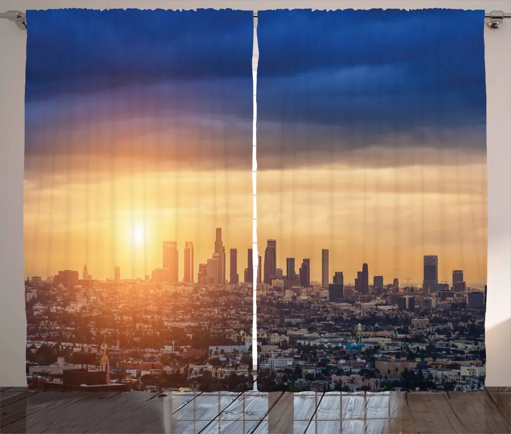 ABAKUHAUS Rideau Rustique Lever du Soleil Los Angeles 280 x 225 cm