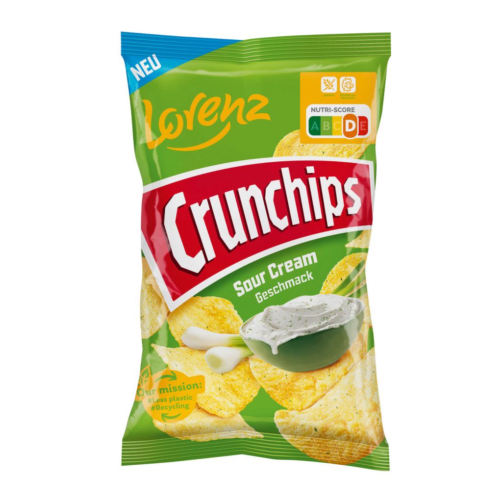 Lorenz Crunchips Sour Cream Kartoffelchips mit Sauerrahm Produktbild 