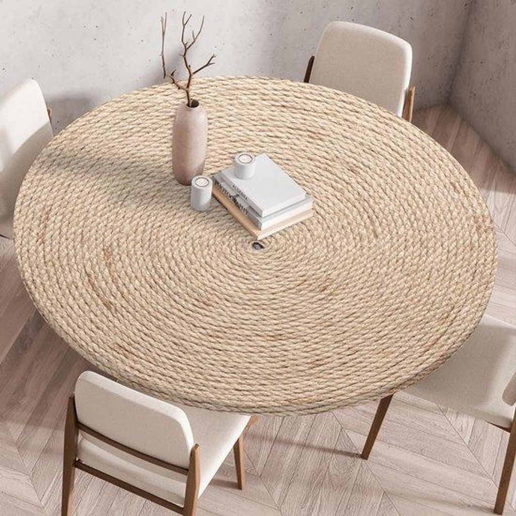 Ronde, wasbare tafelkleed, 100 cm, geschikt voor binnen- en Productafbeelding 