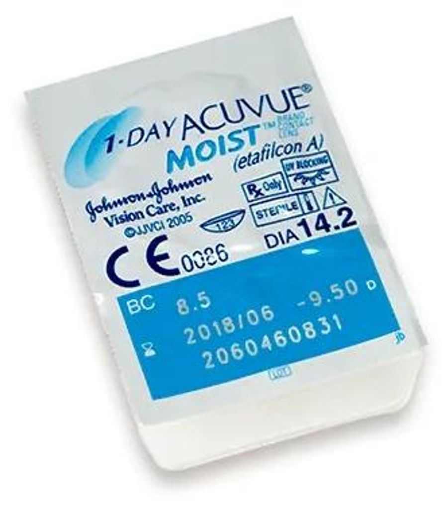 1-DAY ACUVUE MOIST - 30 daily lenses - Sph: -3.75, BC: 8.5, Produktbild 