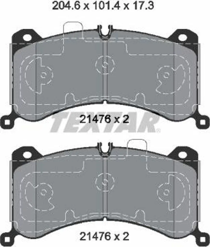 Plaquettes Textar 2147601 Haute Performance OE 4KE698151E pour E-Tron