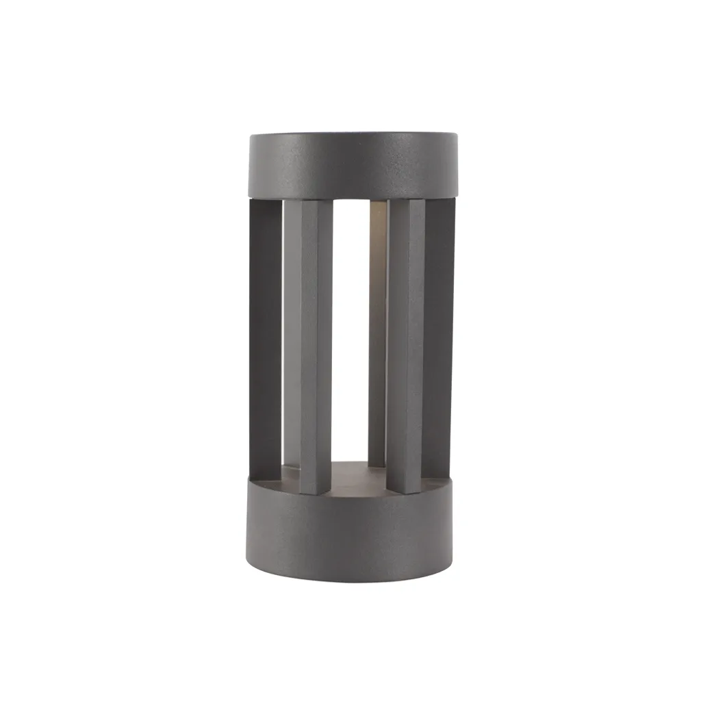 Balise de jardin LED 22cm Devora gris anthracite - Borne d'allée chic - 2