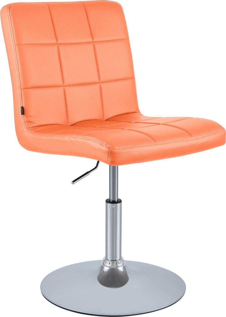 CLP Esszimmerstuhl Ricky Kunstlederbezug höhenverstellbar 360° drehbar orange