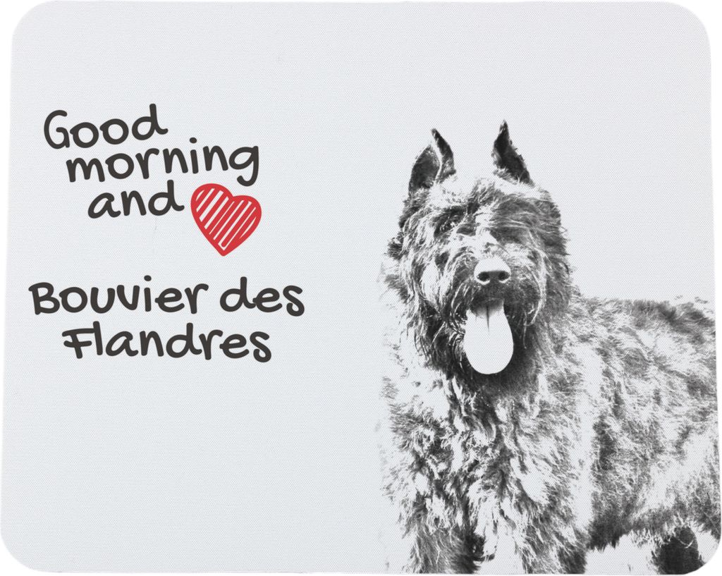 Flandrischer Treibhund, Bouvier des Flandres - Mauspad mit Druck, personalisiertes Mauspad mit Hund, einzigartiges Gadget für Büroangestellte von...