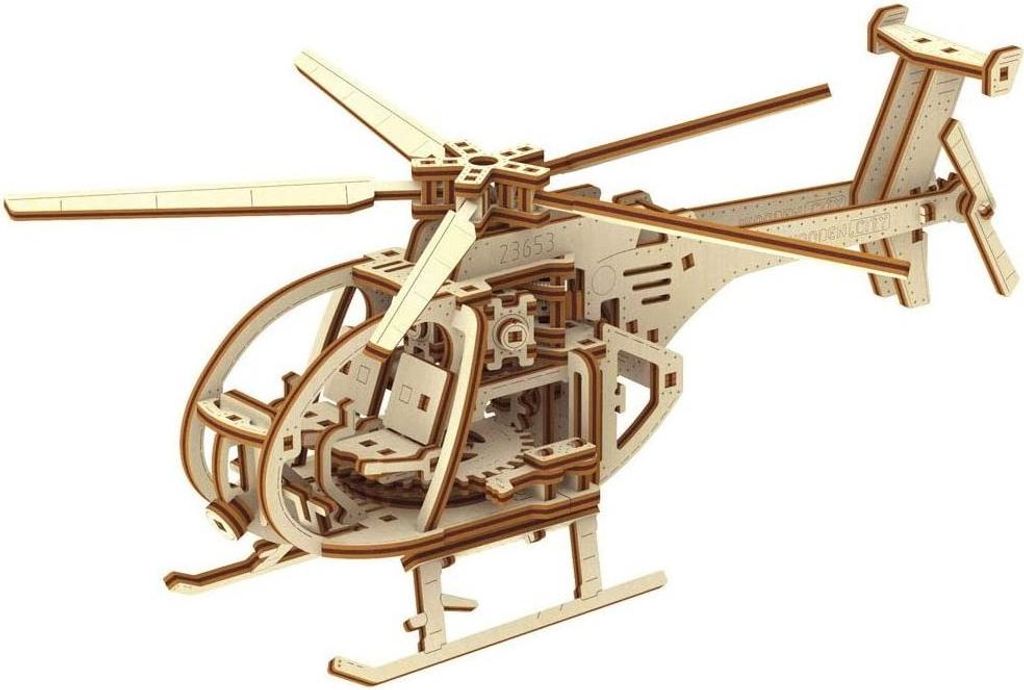 WOODEN CITY 3D-Puzzle Hubschrauber 173 Teile