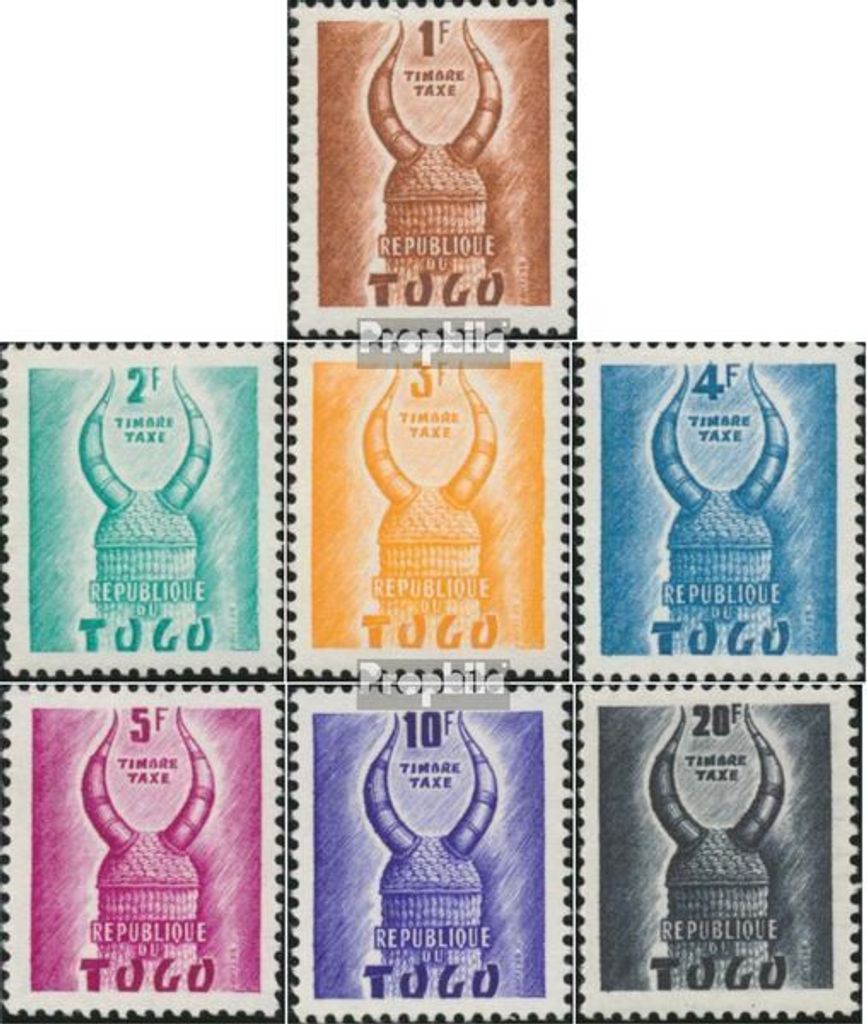 Briefmarken Togo 1959 Mi P55-P61 (kompl.Ausg.) postfrisch Portomarken