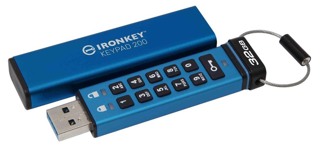 Kingston Technology IronKey 32GB Keypad 200, FIPS 140-3 Lvl Produktbild 
