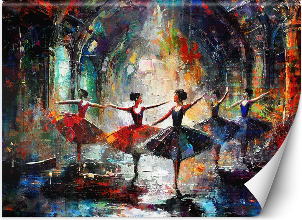 Vlies fototapete Ballerinas Tanzmusik 450x315 cm Feeby Lila inkl. Kleber einfache Montage