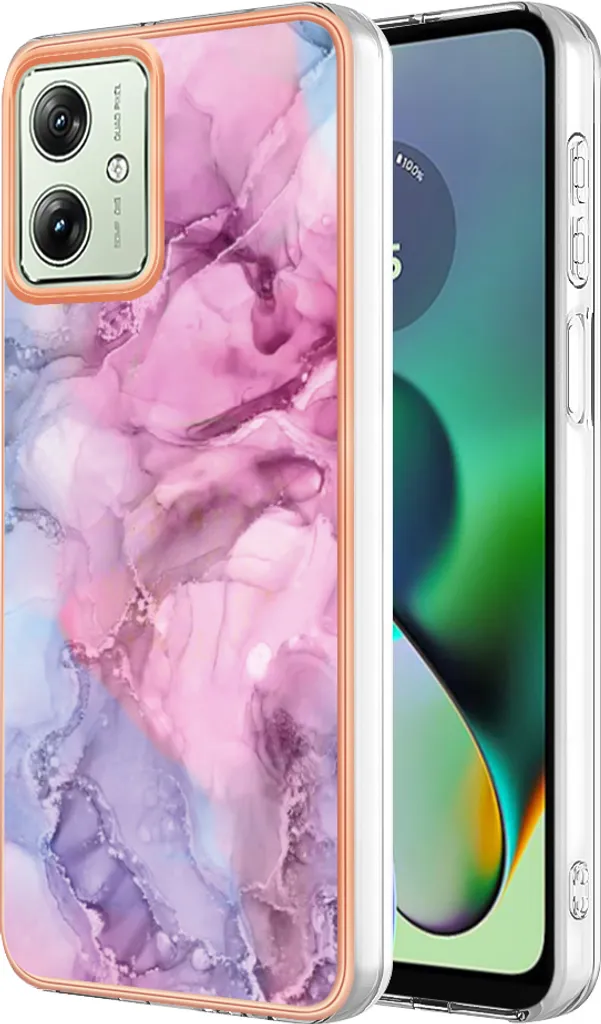 Custodia Motorola Moto G54 Silicone Rosa: Protezione Shockproof Elegante