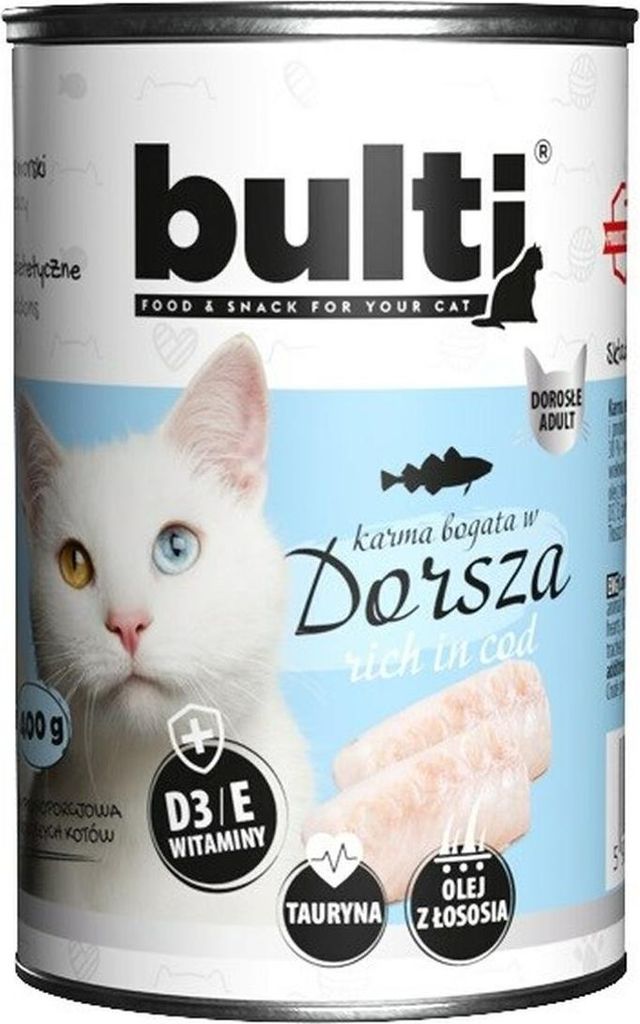 BULTI Mielonka z Dorszem przysmak dla kota 400g