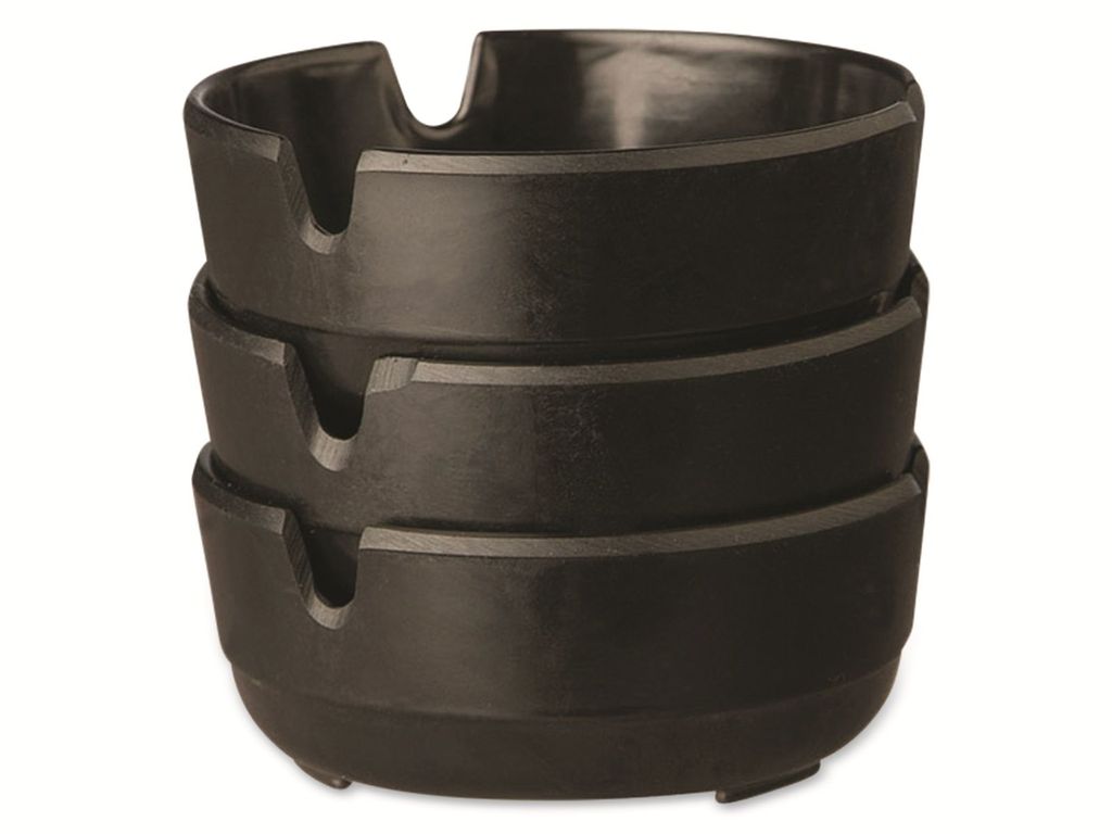APS Casual Aschenbecher, schwarz, Höhe: 30 mm, ø: 80 mm Image du produit 
