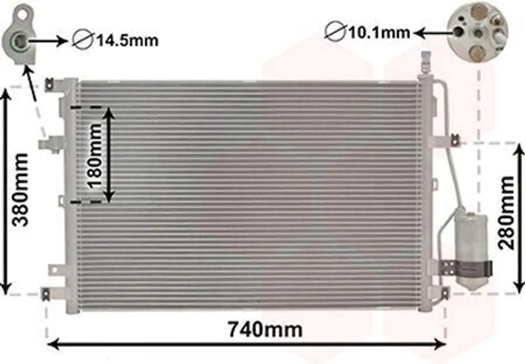 Solution fuite clim : Condenseur VAN WEZEL 59005158 pour VOLVO XC90 I 275