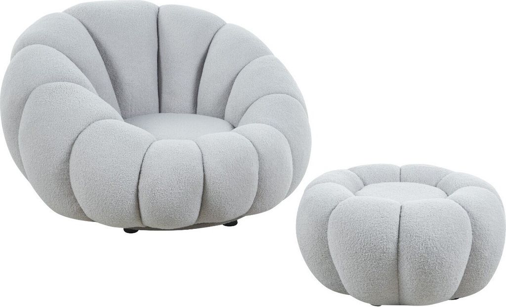cosyou Sessel mit Hocker für Wohnzimmer & Schlafzimmer, Produktbild 