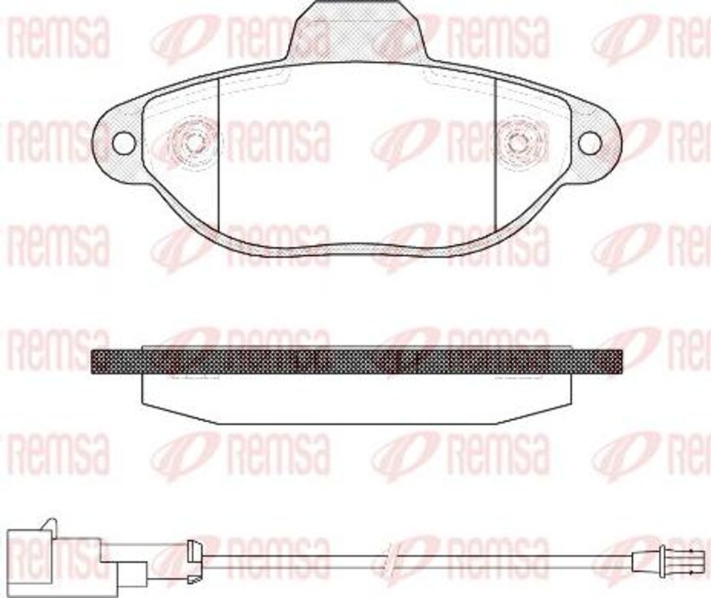 REMSA 0414.22 Bremsbelagsatz, Scheibenbremse OE 1778385 kompatibel mit KA