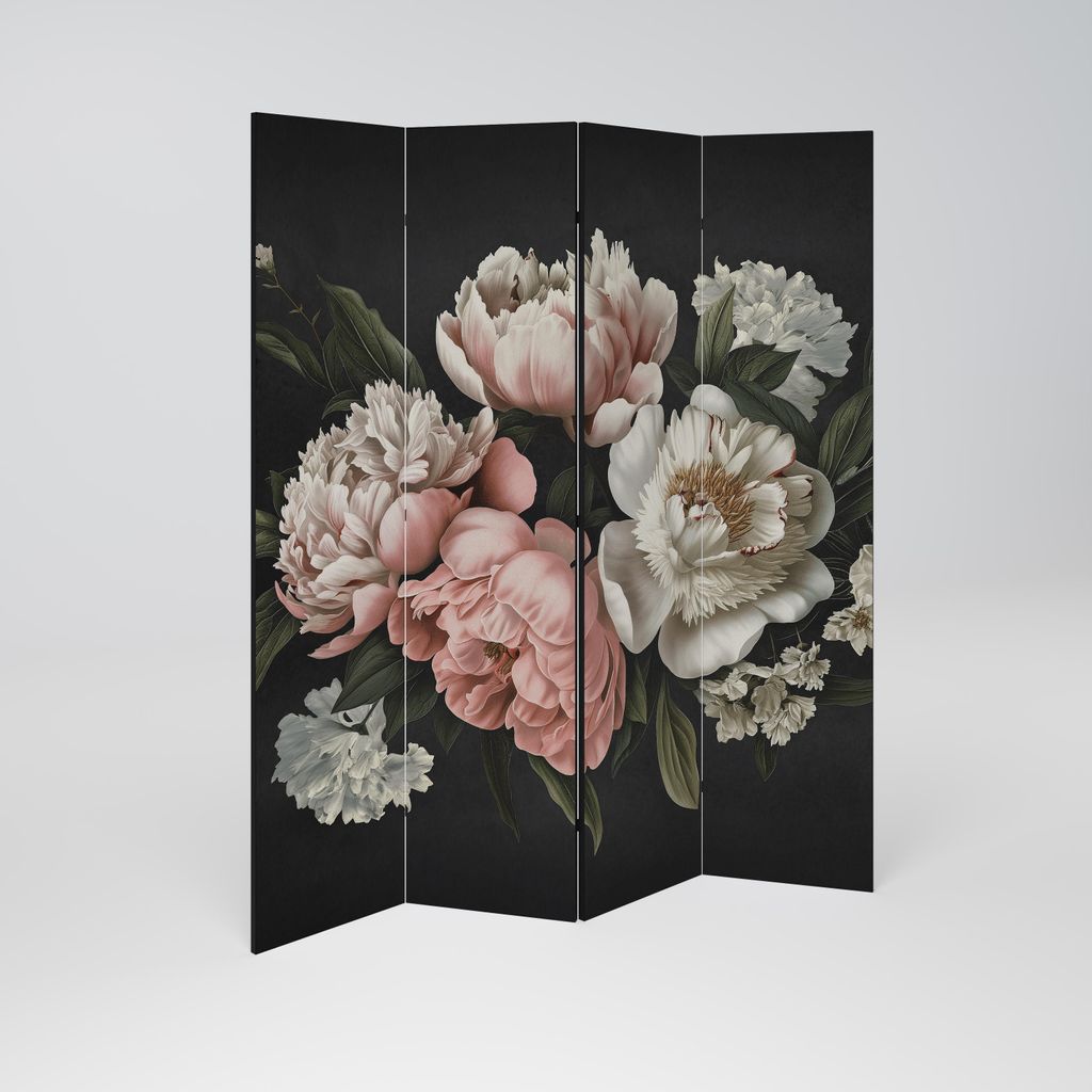 SpaceRebels Paravent Raumteiler - 4-teilig Raumtrenner, Druck 1-Seite - Raumtrenner - Trennwand Wohnung - Room Divider - Spanische Wand Deko Modern...