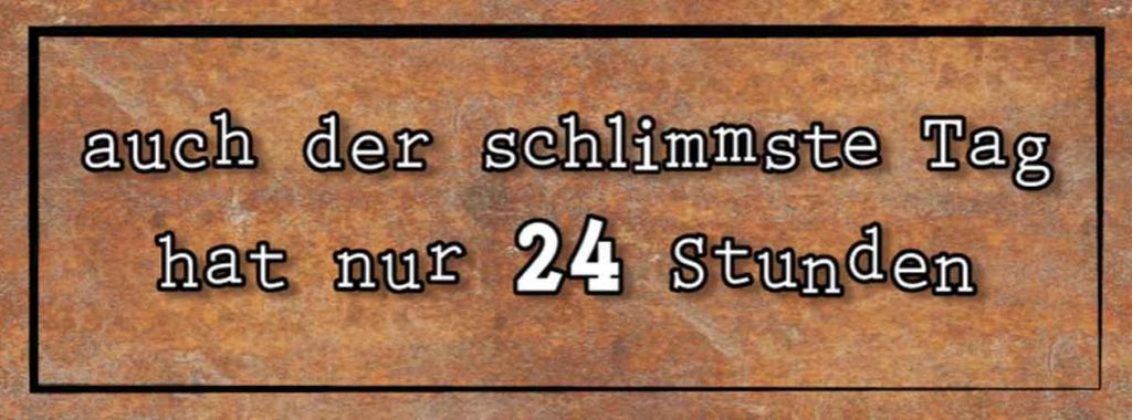 vianmo Holzschild 10x27 cm auch schlimmster Tag hat 24 Std