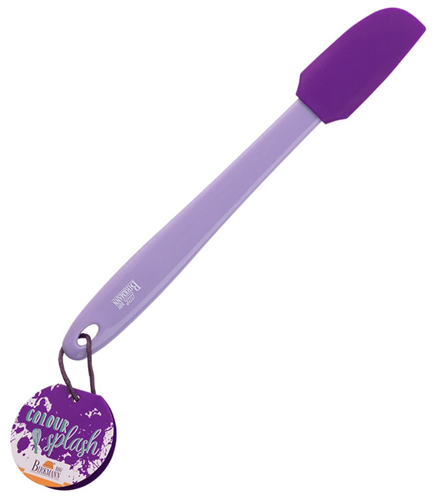BIRKMANN Mini-Teigschaber, Lila, L 27 x B 3,5 cm, BPA-freies Silikon, Hitzebeständig und Spülmaschine