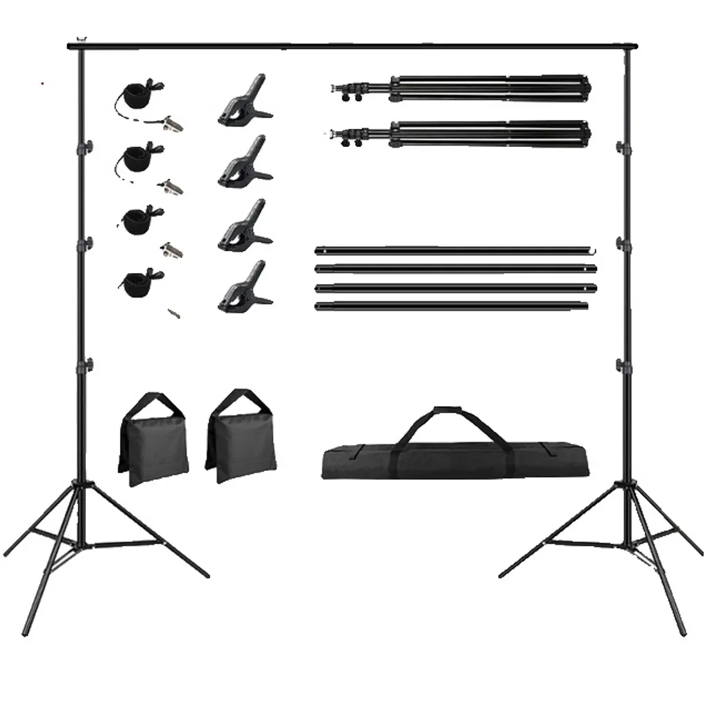 Support de fond pour studio photo et vidéo 3m avec écran vert pro