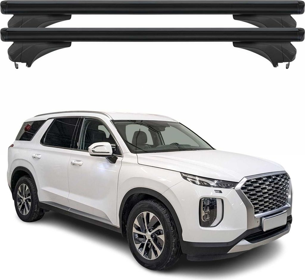 Menabo Dachträger Grundtäger für Hyundai Palisade 2019-2025 Aluminium Schwarz 2x