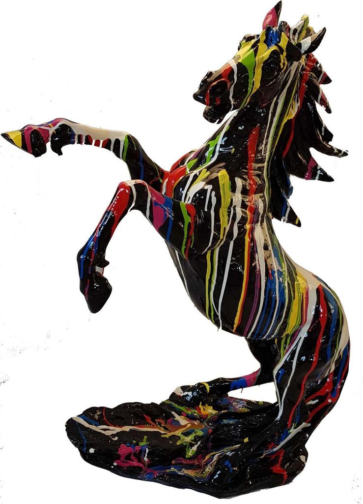 Abstrakte Pferd Figur Statue Skulptur 92cm Statue Skulpturen Bunte Skulptur Neu