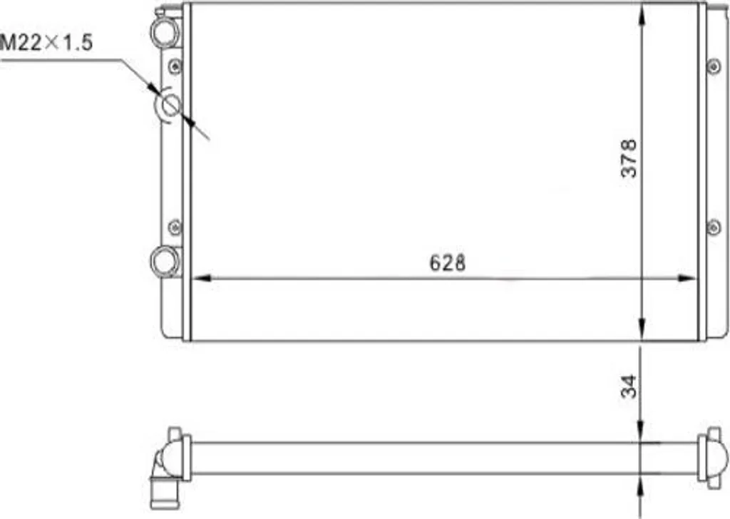 Radiateur moteur HART 602 108 pour Polo 6N | Qualité OE 6N0121253M