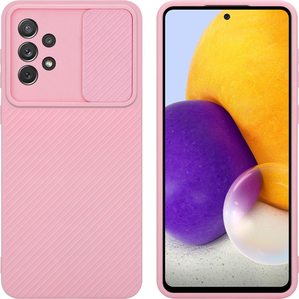 Cadorabo Hülle für Samsung Galaxy A72 4G / 5G Schutz Hülle in Rosa Handyhülle TPU Etui Case Cover Kameraschutz