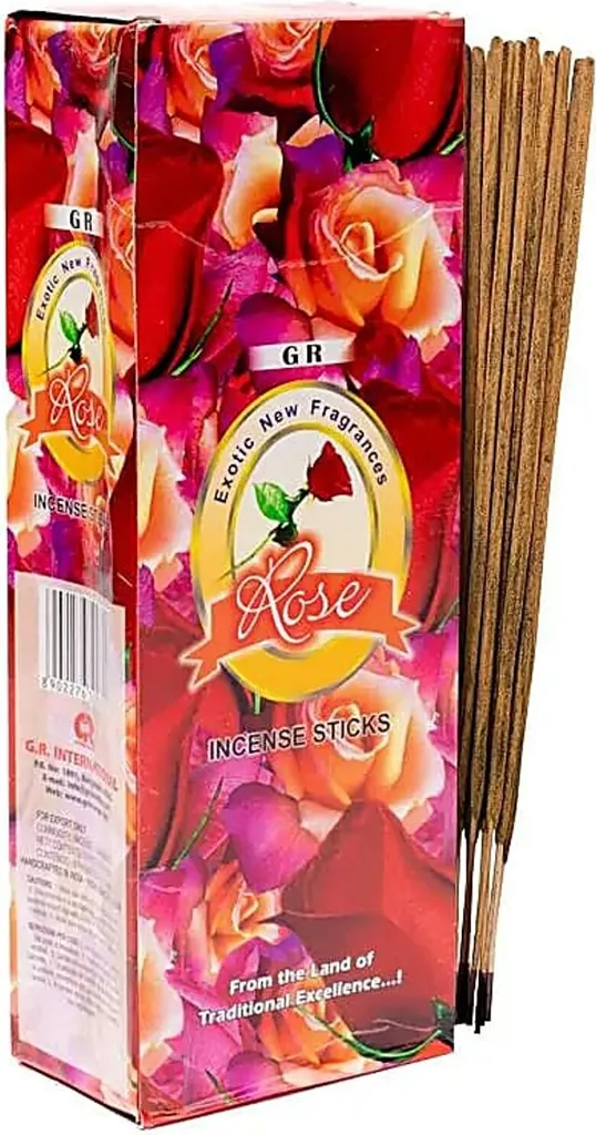 Encens Rose en Boîte Hexagonale Lot de 3 - Parfum Floral Longue Durée