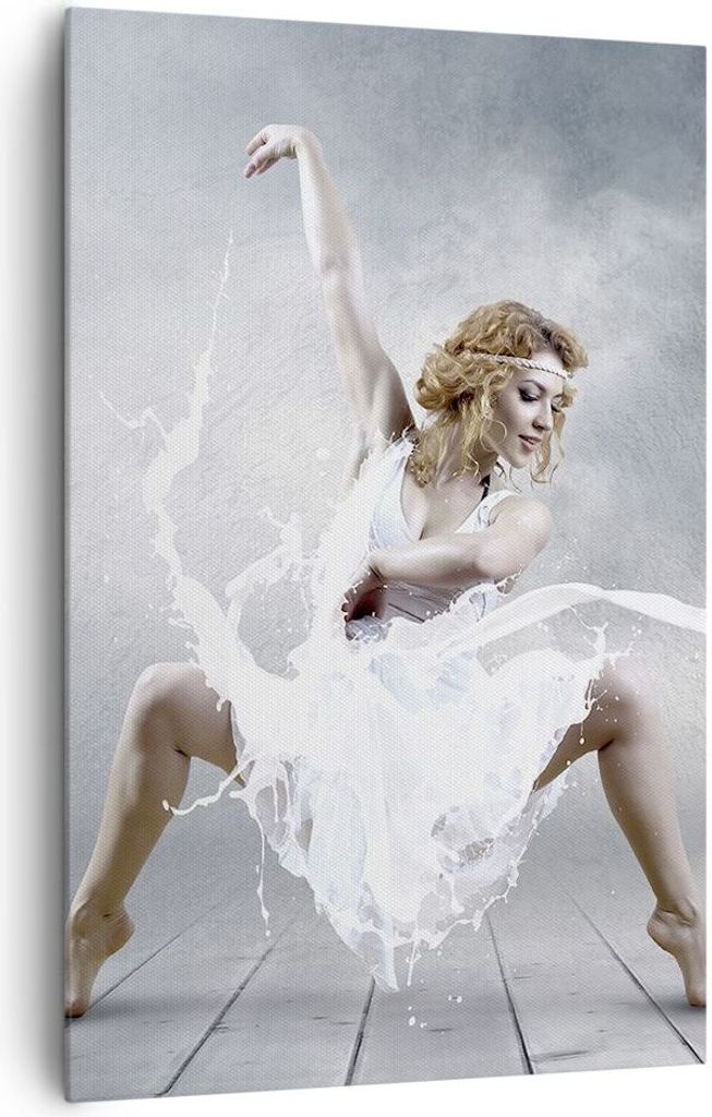 Bild auf Leinwand - Leinwandbild - Einteilig - Frau Tänzerin Ballett - 80x120cm - Wand Bild - Wanddeko - Wandbilder - Leinwanddruck - Wanddekorati...