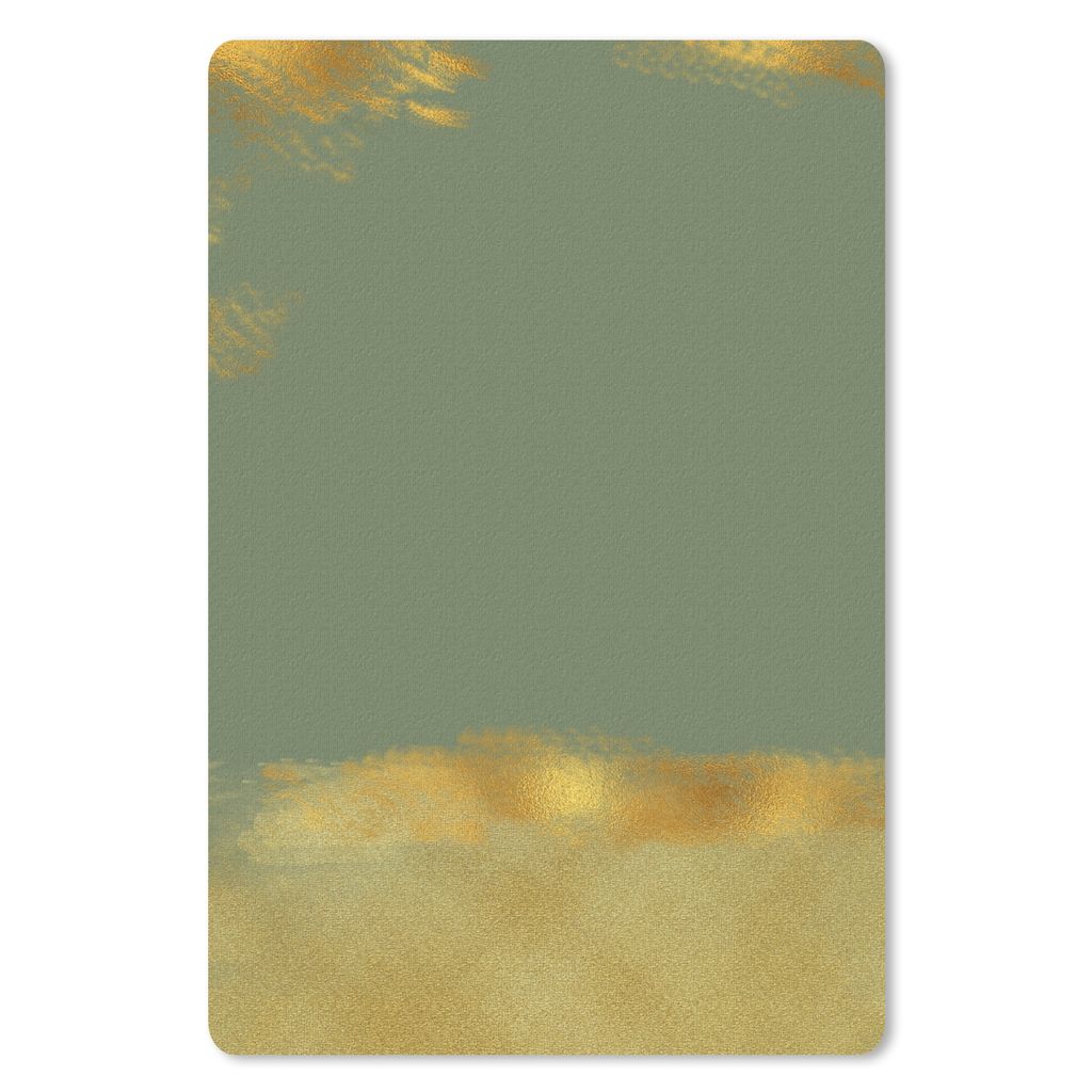 MuchoWow® Mauspad Mousepad Muster - Grün - Farbe - Gold Produktbild 