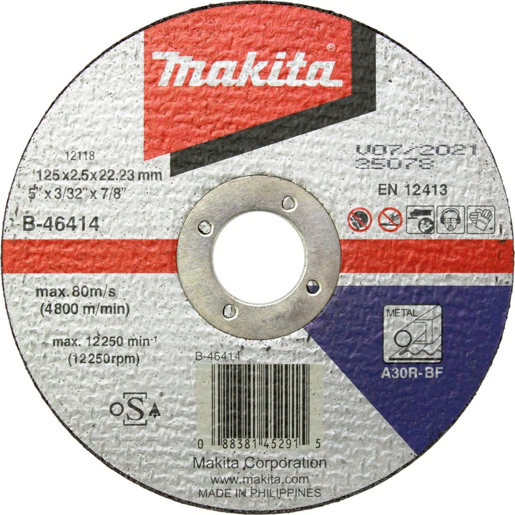 Makita Trennscheibe Stahl, Ø 125 mm, 2,5 mm, A30R-BF, Stahl Produktbild 