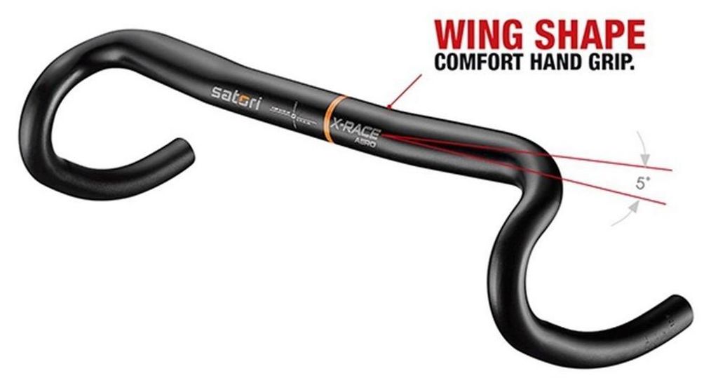 Satori Lenkung X-Race Aero Ø31.8mm B = 400 mm Matt Schwarz Produktbild 