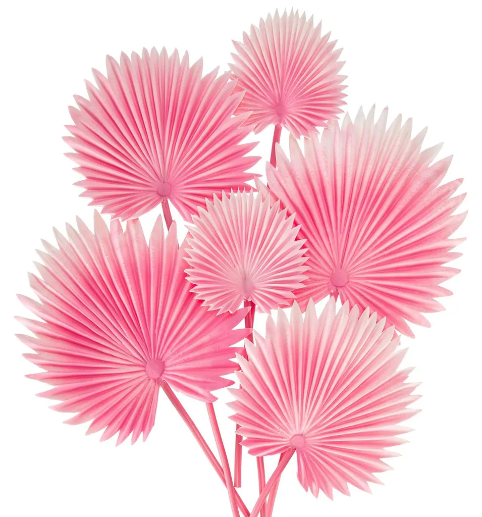 Feuilles de palmier roses pour composition florale et fête chic