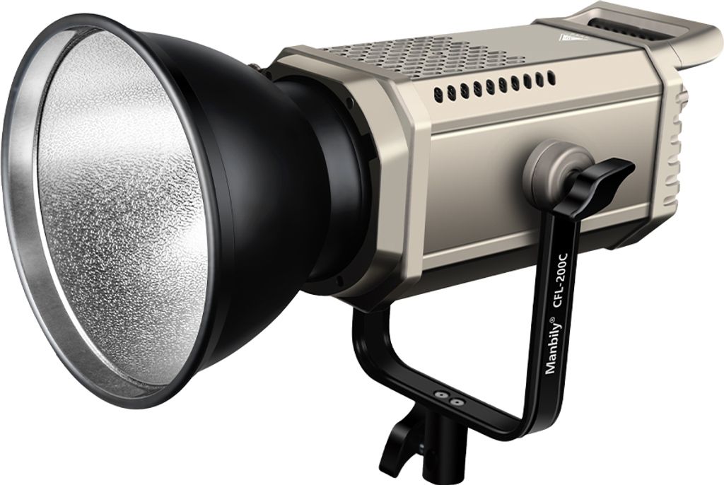 Manbily CFL-200C 200 W RGB-LED-Videolicht, Studio-Dauerlicht 3000 K šC 6500 K, Fotografie, RGB-COB-Licht, CRI97+, dimmbar, 17 FX-Effekte, APP-Steu...
