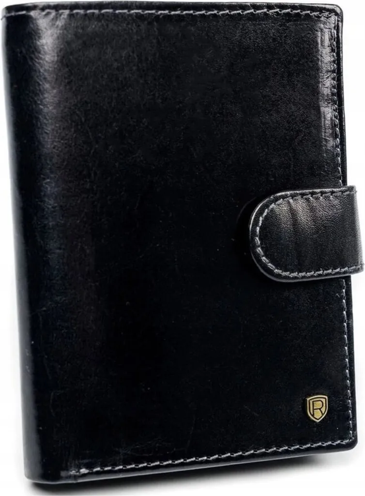 Rovicky Portafoglio RFID Uomo Nero 9,5x13 cm - Protezione Dati Pelle